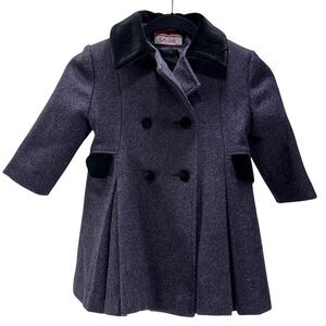 Cute Togs Girls/Toddler Vintage Petticoat Coat Jacket Size 4 Blue/Purple